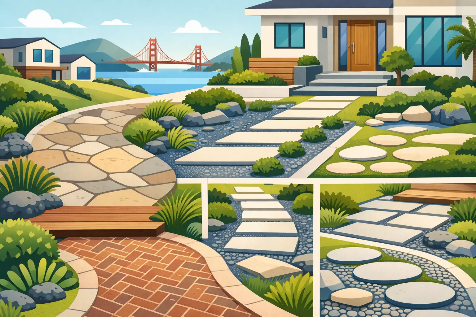 10 Front Walkway Paver Ideas for Bay Area Homes