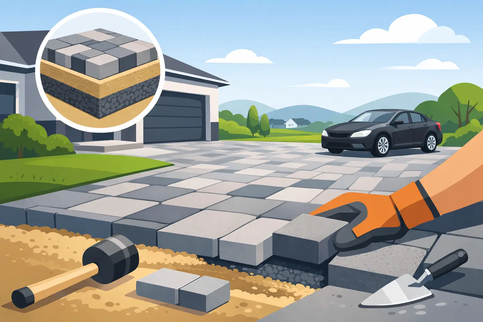 Custom Paver Driveway Installation That Lasts