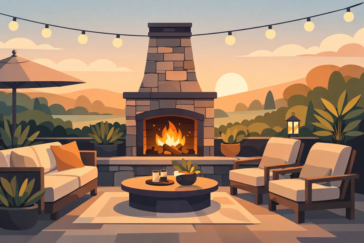 Outdoor Fireplaces That Make Patios Feel Complete