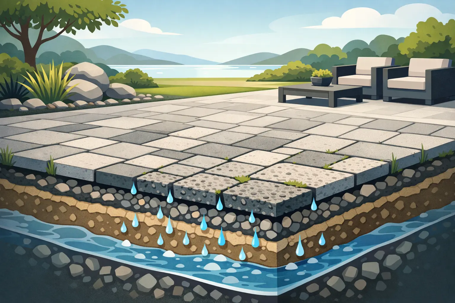 Permeable Pavers for Drainage That Look Refined
