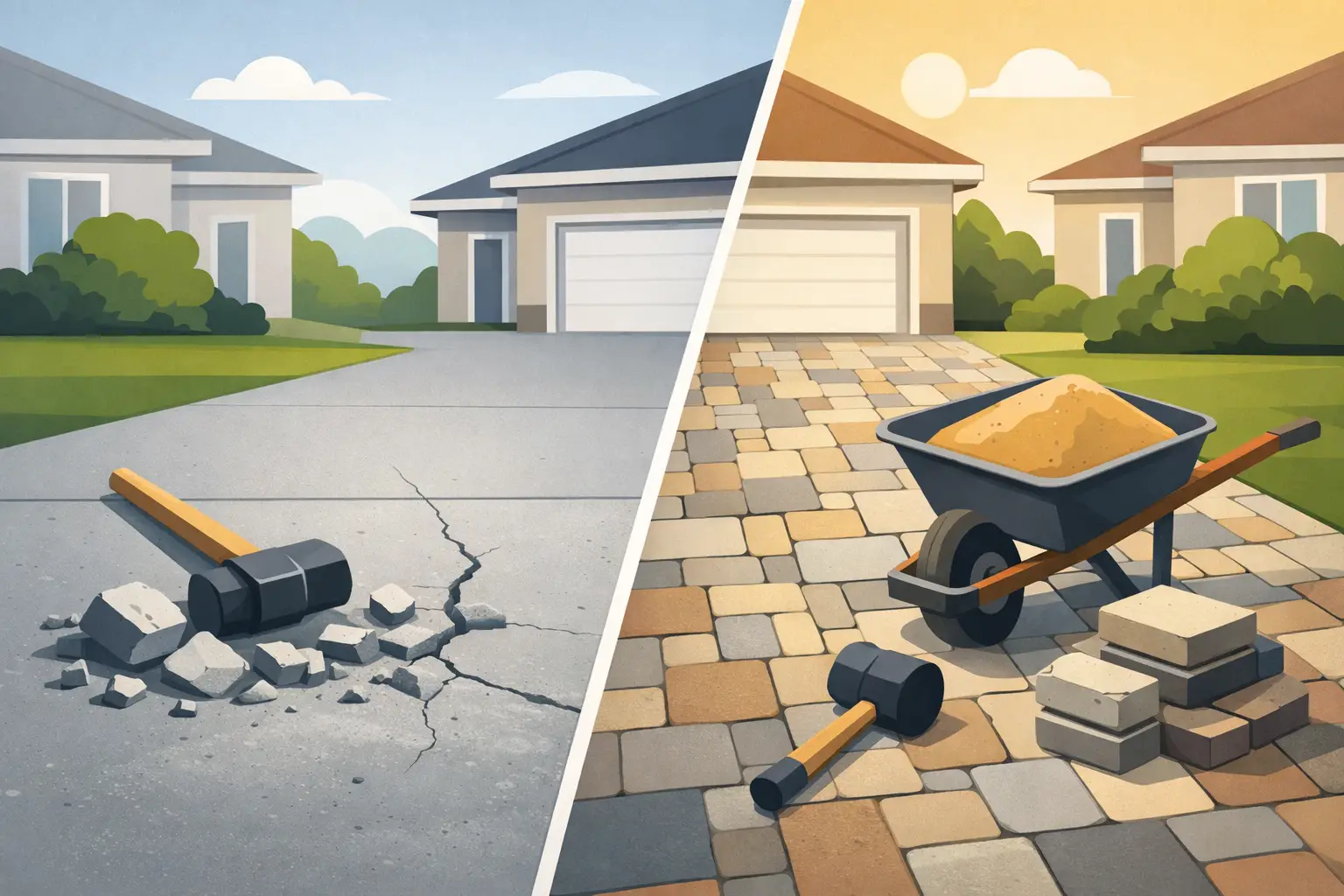 Should You Replace Concrete Driveway With Pavers?