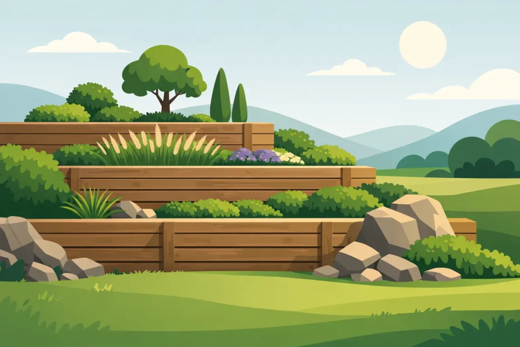 Sleeper Wall Landscape Design That Adds Structure