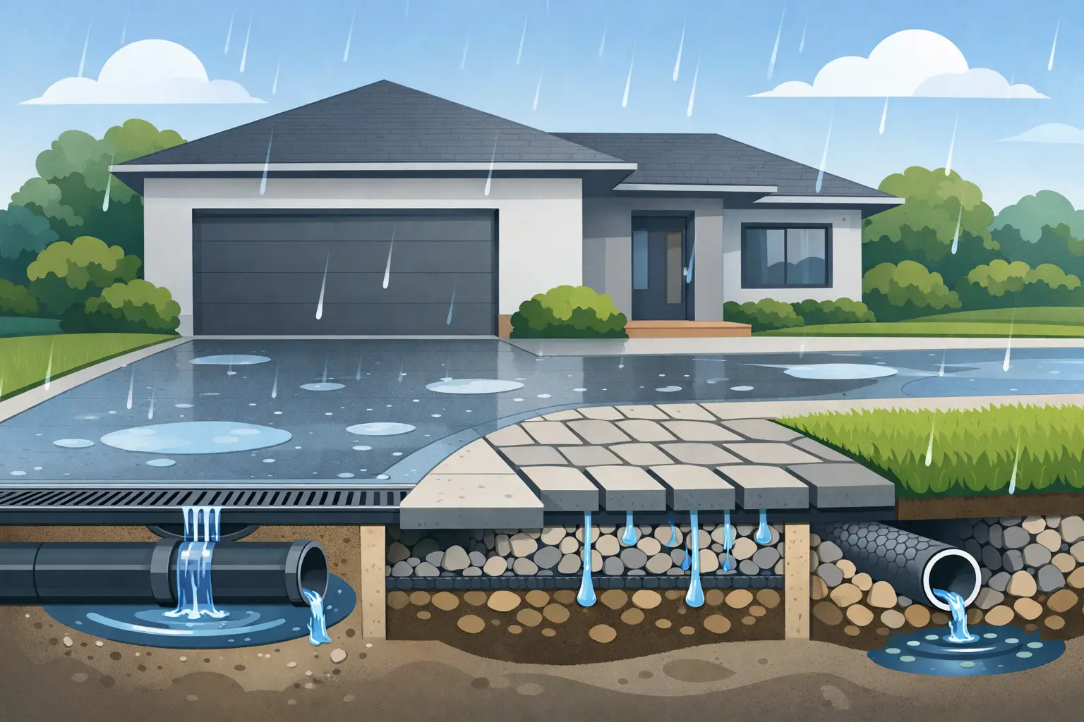How to Improve Driveway Drainage That Lasts