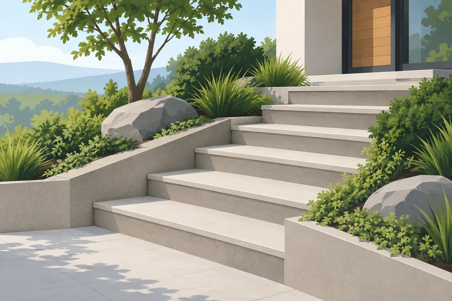 How to Design Outdoor Stairs That Feel Built In