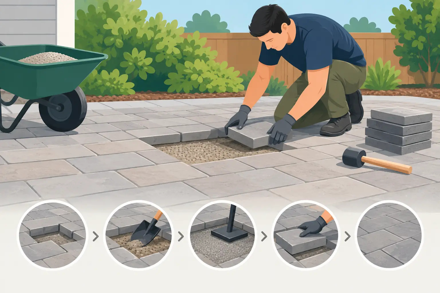 How to Repair Sunken Pavers the Right Way